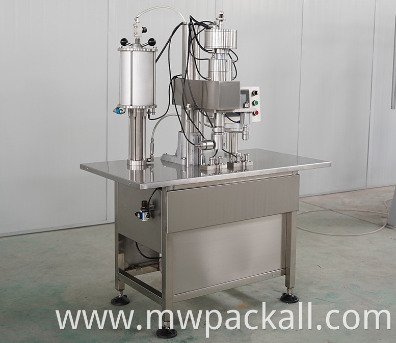 Semi-automatic Binary Packing Aerosol Filling Machine / aerosol spray can filling machine